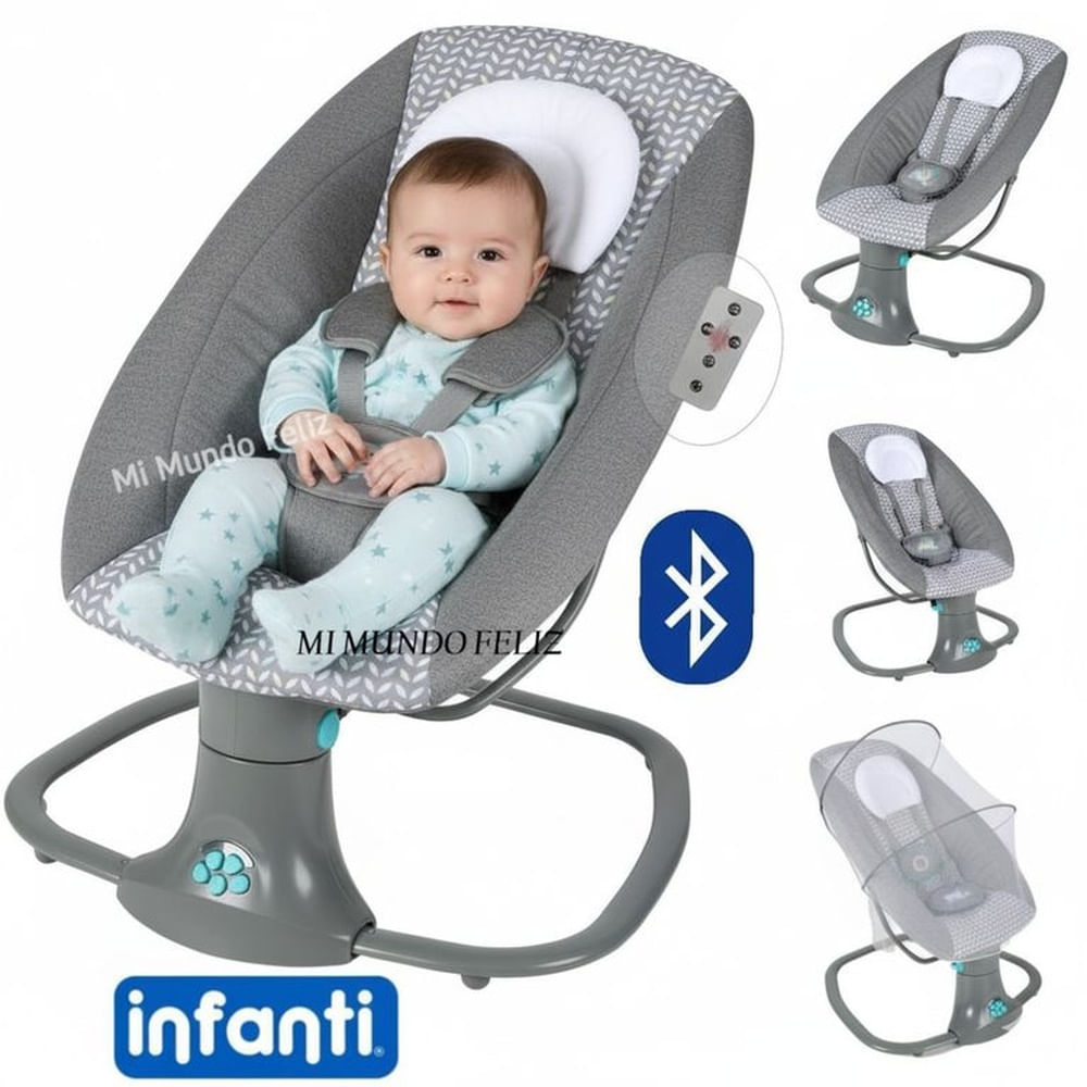 Silla Nido Mecedora para Bebe Automatica Deluxe a Control