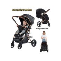 Coche para Bebe Mango Reversible Negro Tipo Maleta