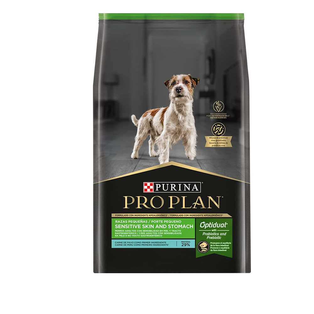 Pro Plan Sensitive Skin y Stomach Razas Pequeñas 3 kg - PAVO