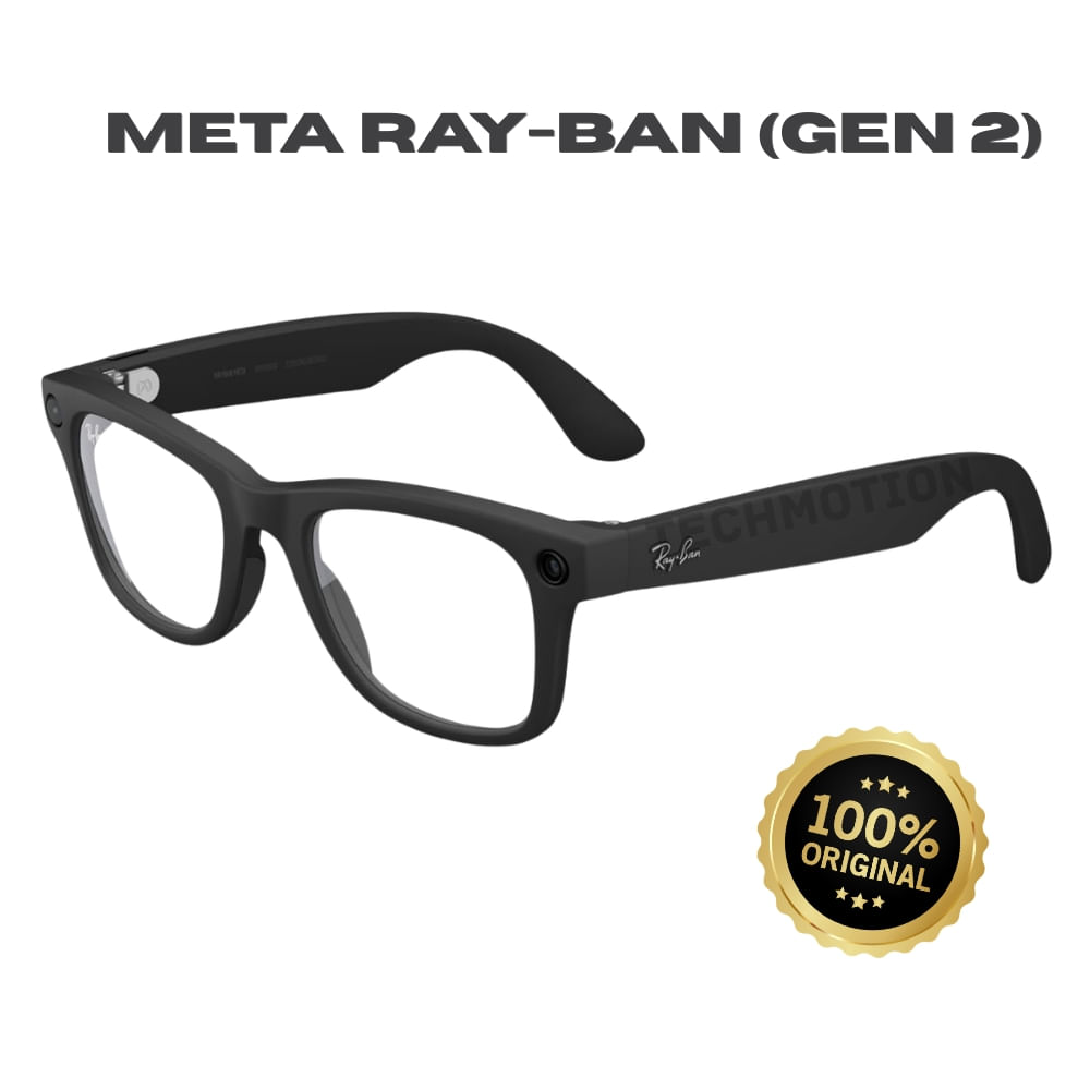 Meta Ray-Ban 2da Generación - Matte Black Clear Lenses