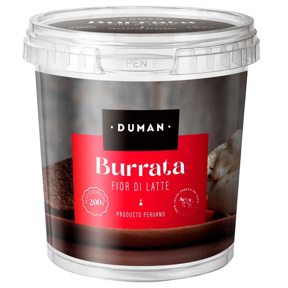 Queso Burrata DUMAN Fior Di Latte Paquete 200g