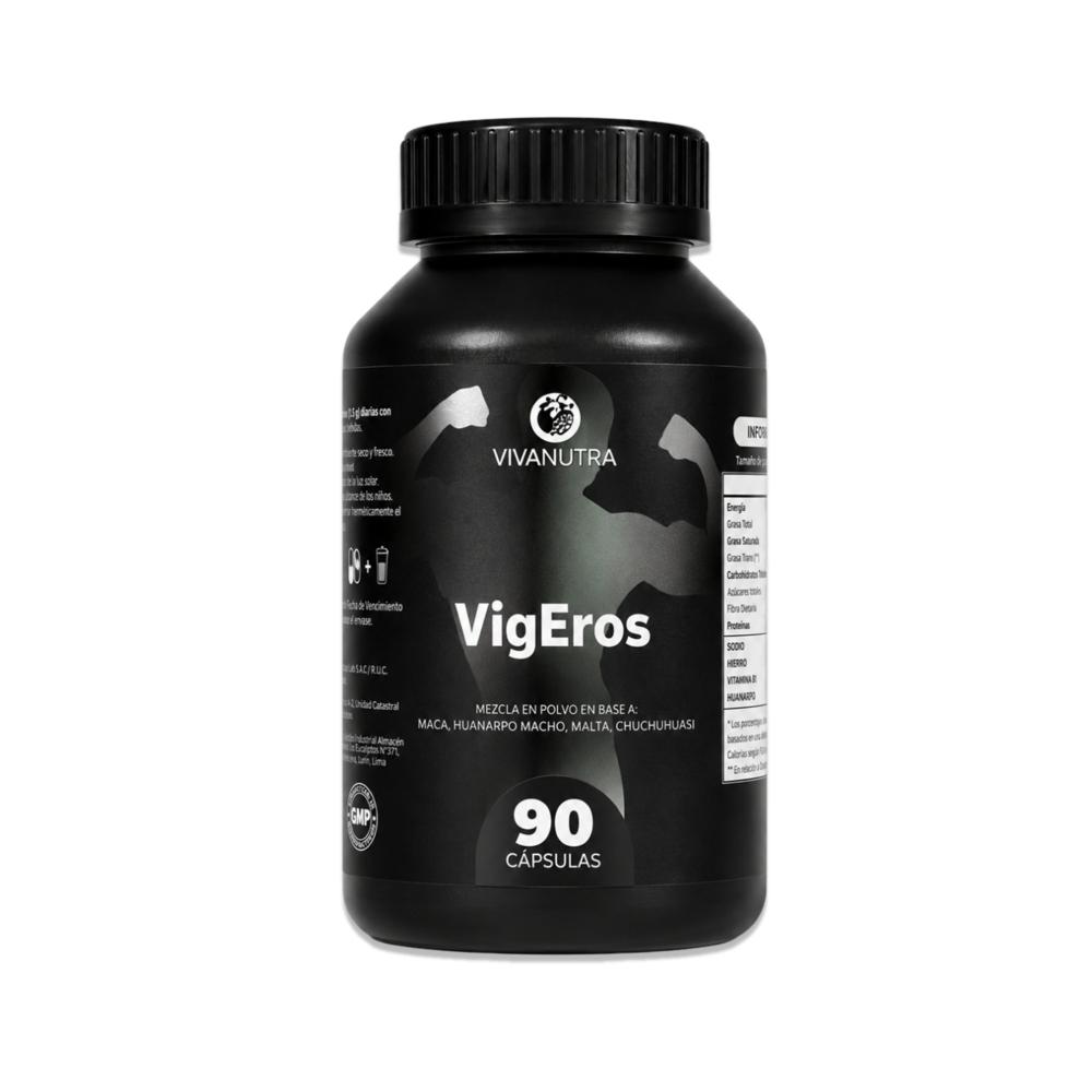 VigEros Suplemento Alimenticio para el Bienestar Masculino 90 Cápsulas