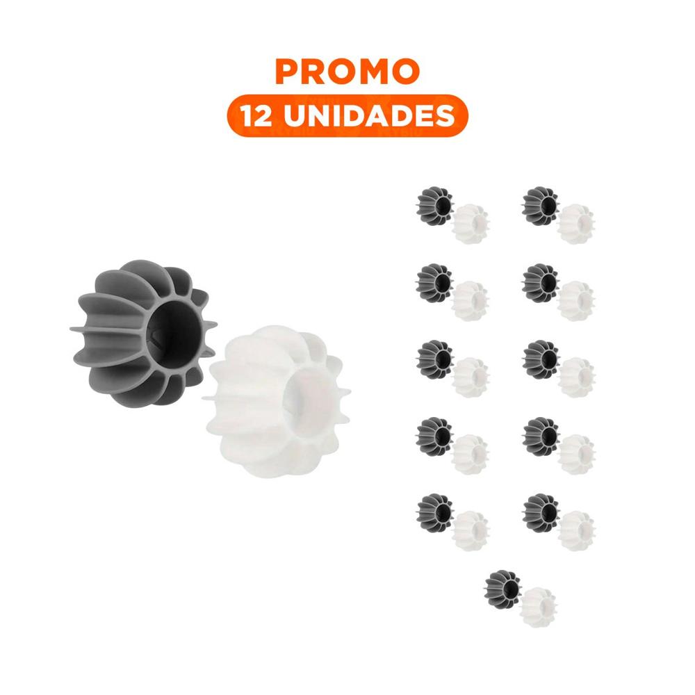 Pack12 Unidades Deserredante De Ropa 6 Pzs Blanco Y Plomo Para Ropa Suave Y Protegida