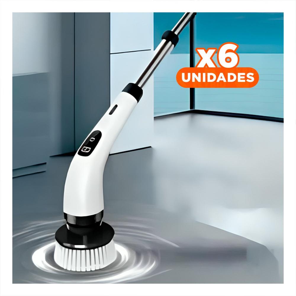 Pack6 Instrumento de Limpieza Electrico Blanco 7 en 1 para Hogar Comodo Y Papel Regalo