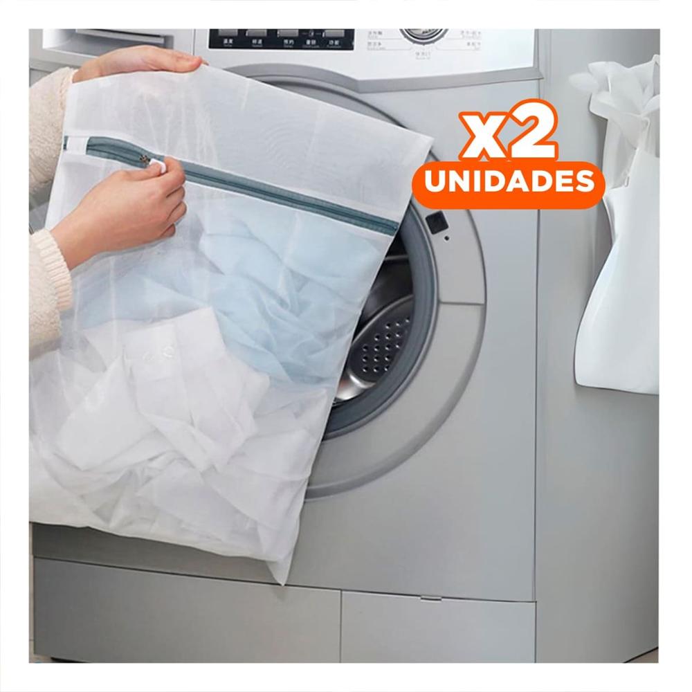 Pack2 Estuche de Ropa 3 Bolsas de Malla para Lavar Ropa Rectangular Blanco