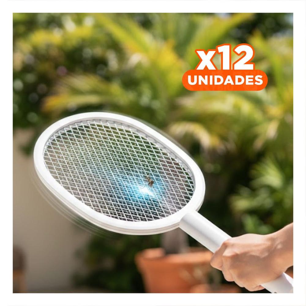Pack12 Producto Electrico Mosquitera con Base para Insectos Voladores Y Papel Regalo