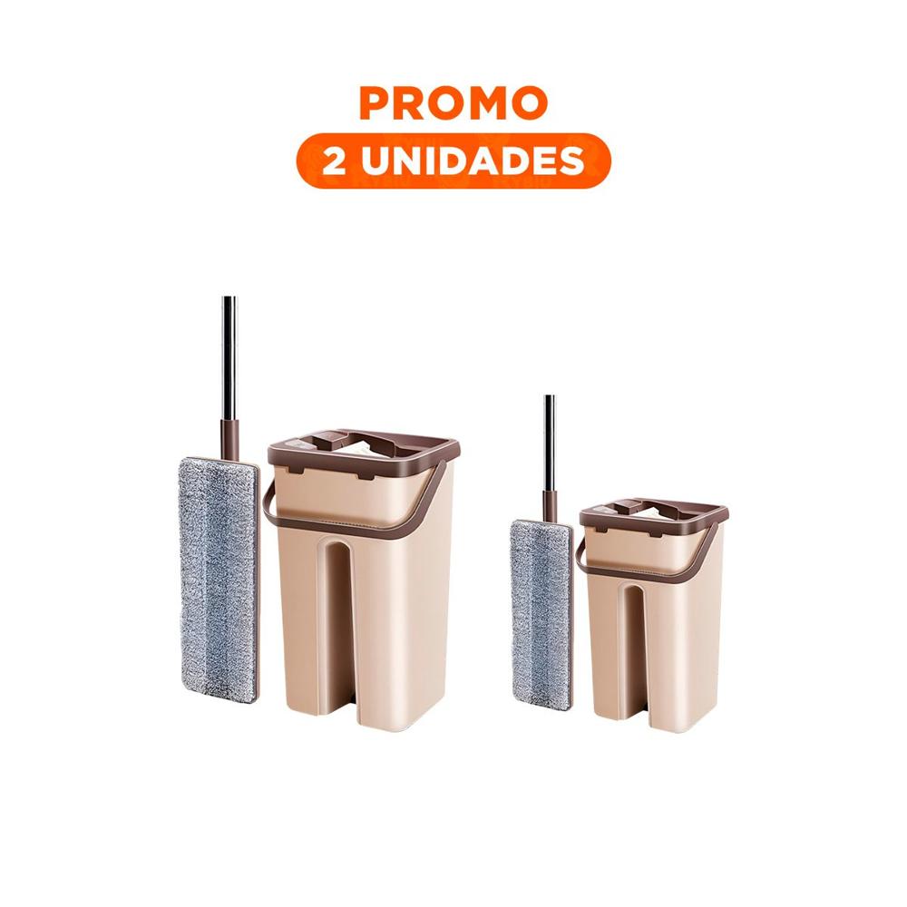 Pack2 Equipo de Limpieza 360 con Balde Centrifugador Bicolor Uso Continuo Y Regalo Sticker
