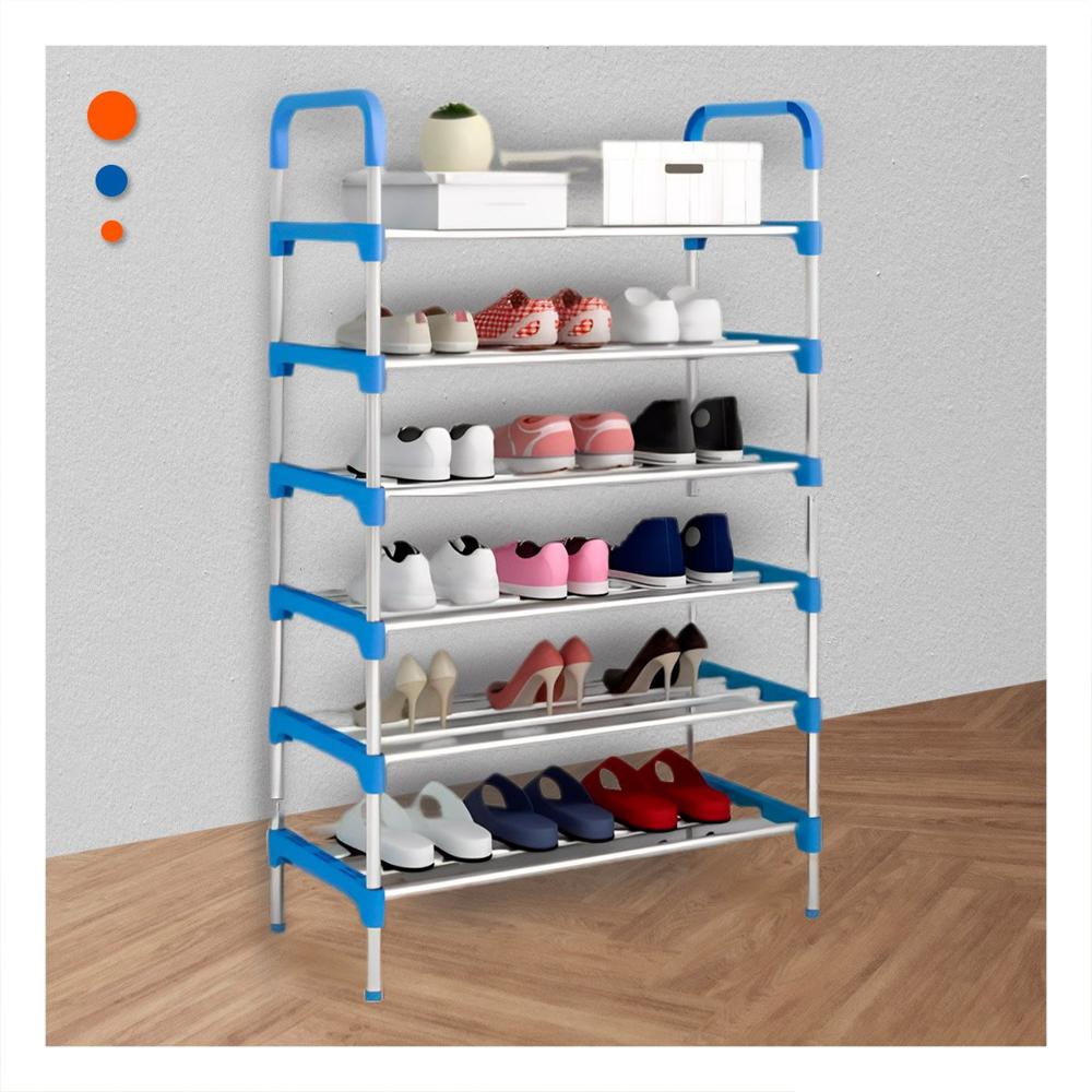 Zapatero Vertical 6 Niveles para Hogar Organizacion Moderna Color Celeste