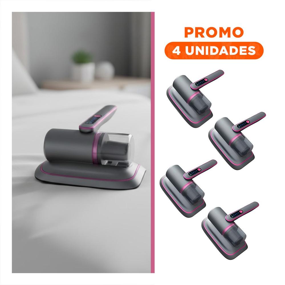 Pack4 Recolector Domestico para Acaros en Plomo y Fucsia para Muebles