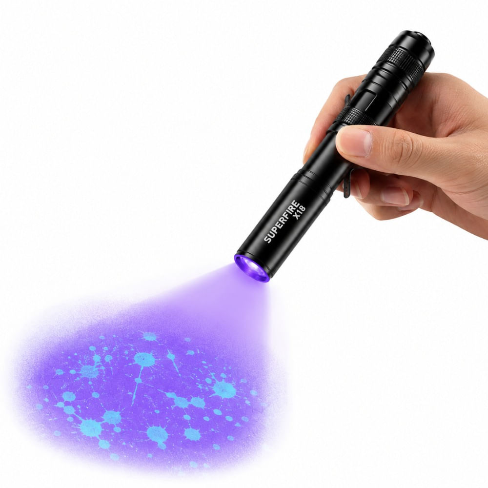 Linternas Uv Superfire X18-z 365 Nm Y 395 Nm Profesional