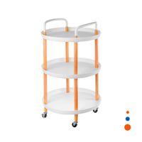 Mueble 3 Niveles Circular con Asa Blanco para Cocina y Sala Y Regalo Sticker