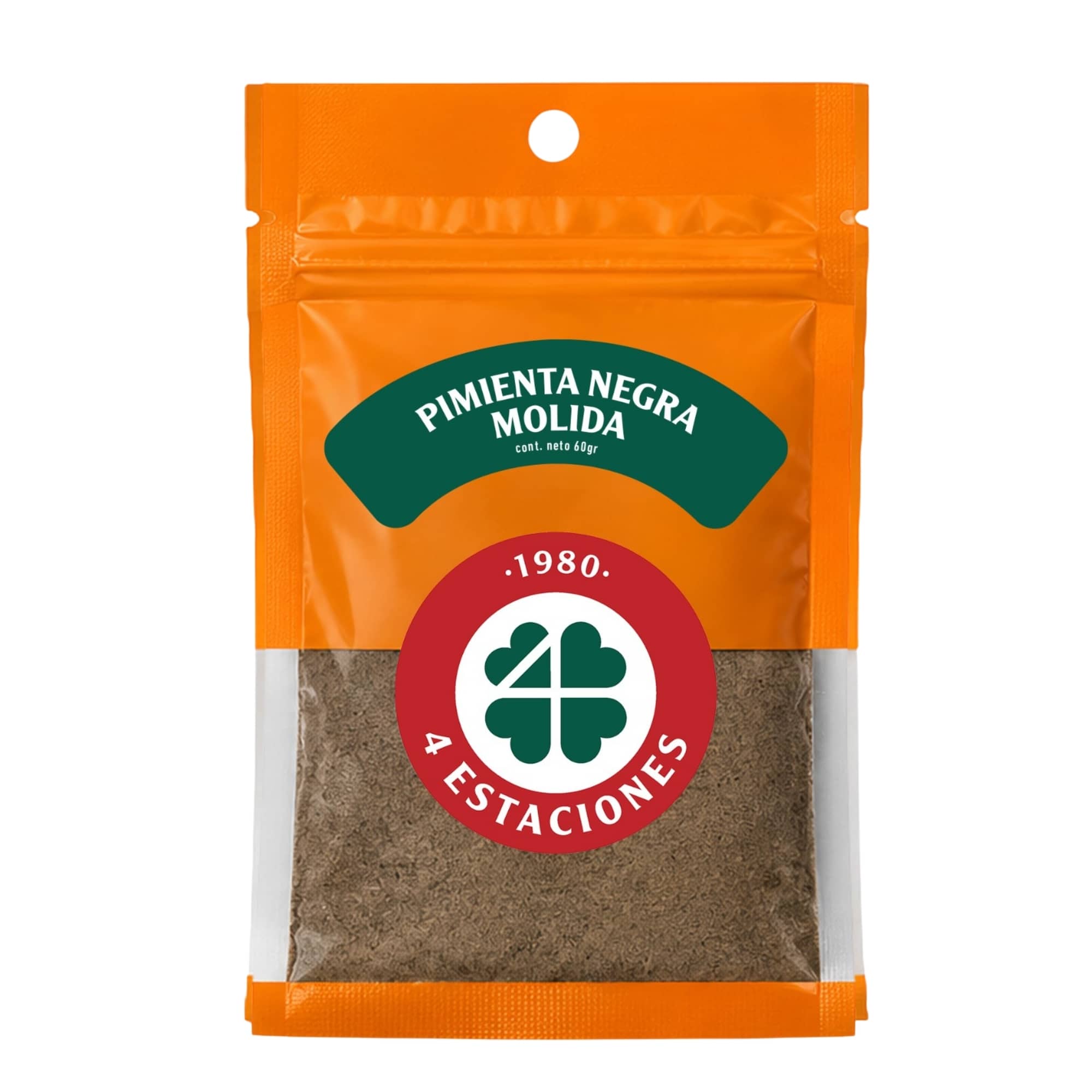 Pimienta 4 ESTACIONES Negra molida Sobre 60Gr