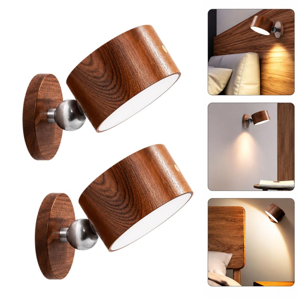 Pack 2 Lámparas de Pared LED Recargables Magnéticas