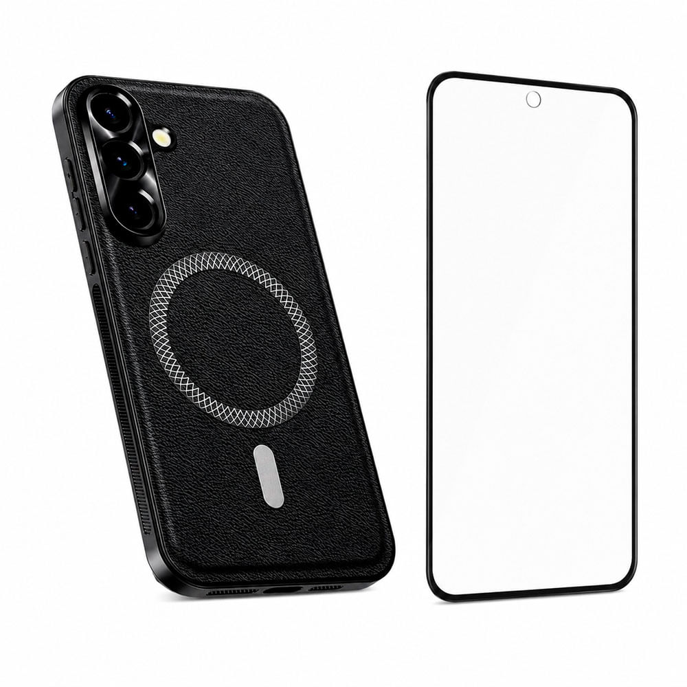 Funda Case Samsung Galaxy A57 5G Magnético Negro Con Mica