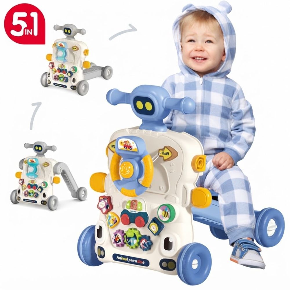Caminador Musical Multifuncional 5 en 1 Azul Bibi irn Baby Rocker Activity Walker 6040