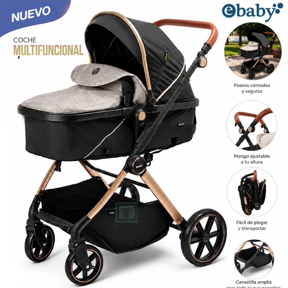 Coche Cuna Moisés SIGNAL Ebaby EB182 Beige