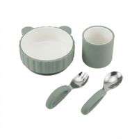 Set de Alimentación de Cerámica x4 Piezas Verde Oscuro