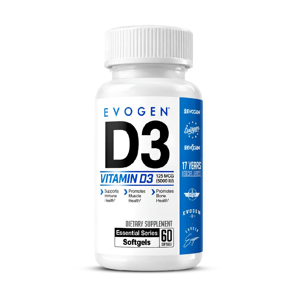 Vitamina D3 Evogen 5000 IU - 60 Cápsulas