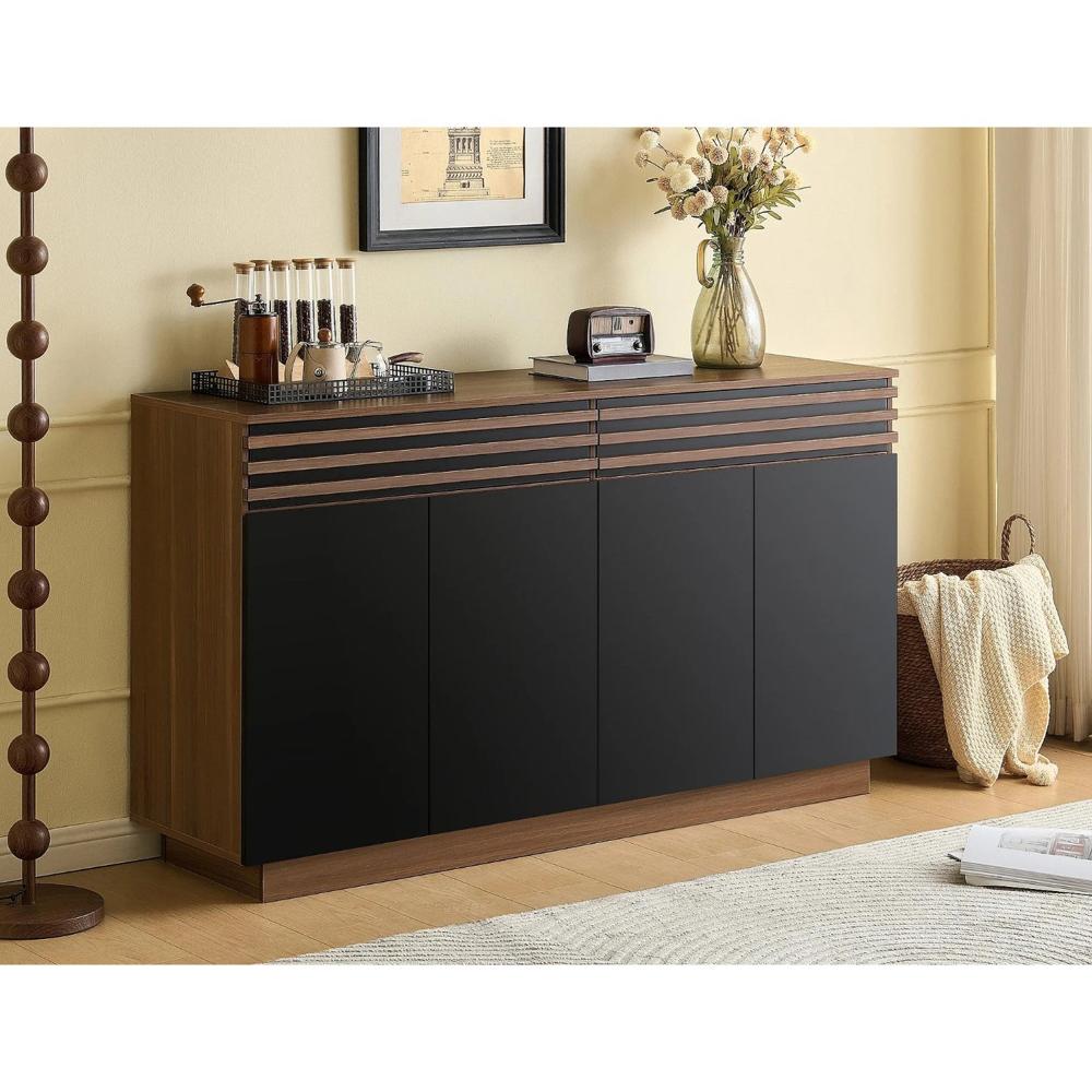 APARADOR DIRCO 4 PUERTAS 2 CAJONES ROBLE NEGRO 150CM ALIMUEBLESJYL