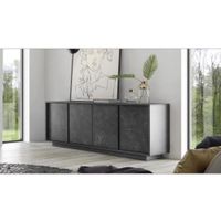 APARADOR GAFRE 4 PUERTAS 4 ESTANTES COLOR ONIX 180CM