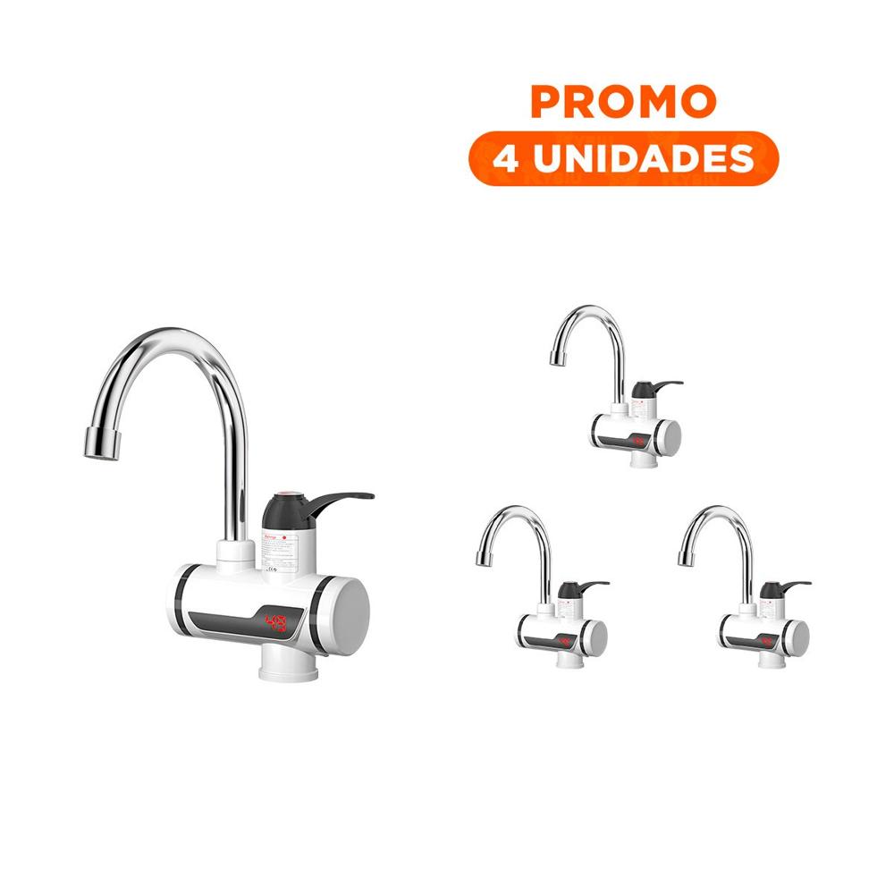 Pack4 Dispensador Calentador de Agua Blanco con Acabado Fino para Entorno Domestico