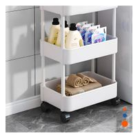 Organizador Movil Blanco de Plastico con Cuatro Niveles Ruedas y Asas Casa Y Papel Regalo