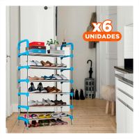 Pack6 Repisa Vertical 6 Niveles Estilo Funcional para Casa Orden Celeste Y Papel Regalo