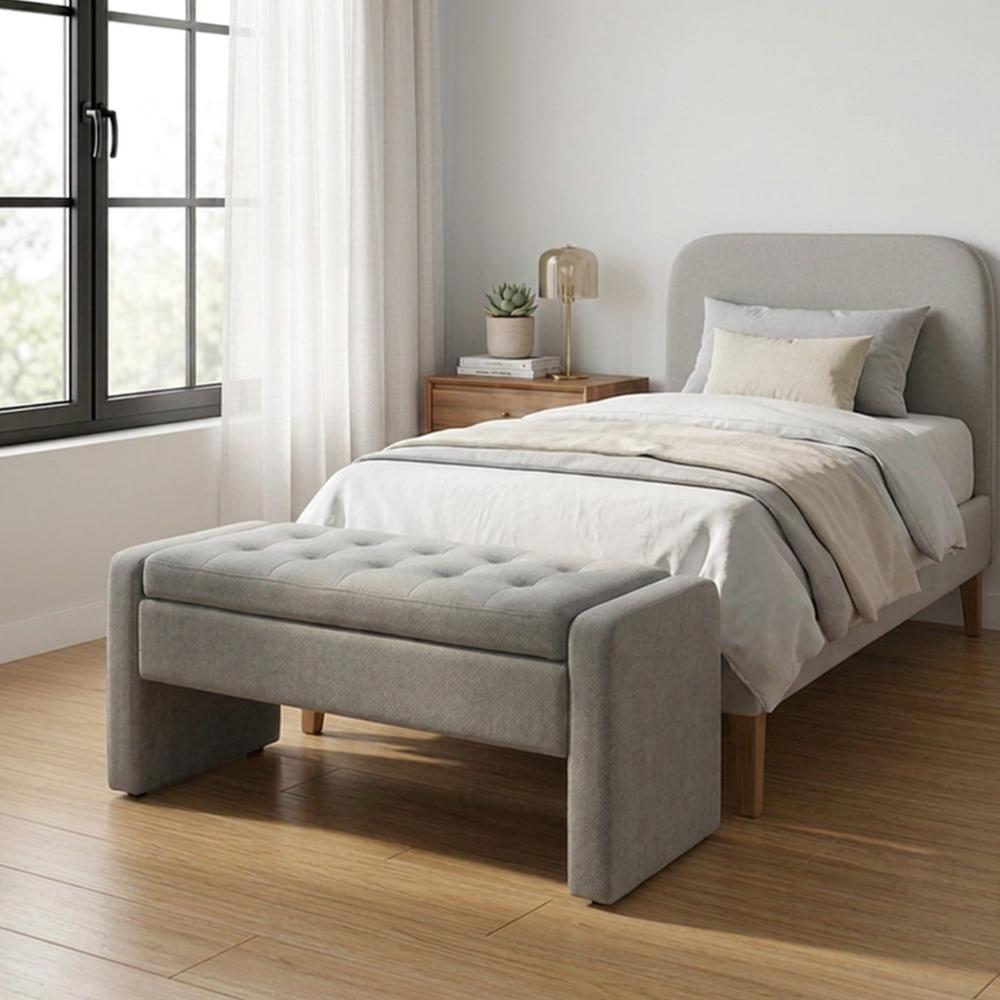 Banqueta Individual Aurelia Gris Plata Coricha Home