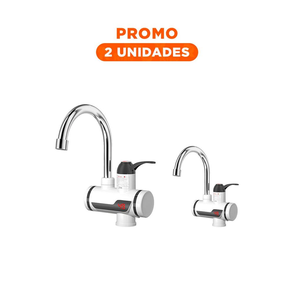 Pack2 Dispensador Calentador de Agua Blanco Moderno para Espacios Funcionales Y Regalo Sticker