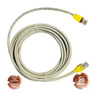 Cable de Red UTP Cat 6  Gris Cobre 20 Metros SATRA