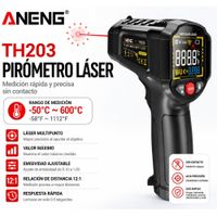 PIROMETRO LASER ANENG 600 GRADOS MAX  EMISIVIDAD AJUSTABLE