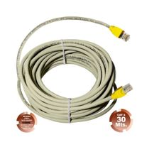 Cable de Red UTP Cat 6  Gris Cobre 30 Metros SATRA