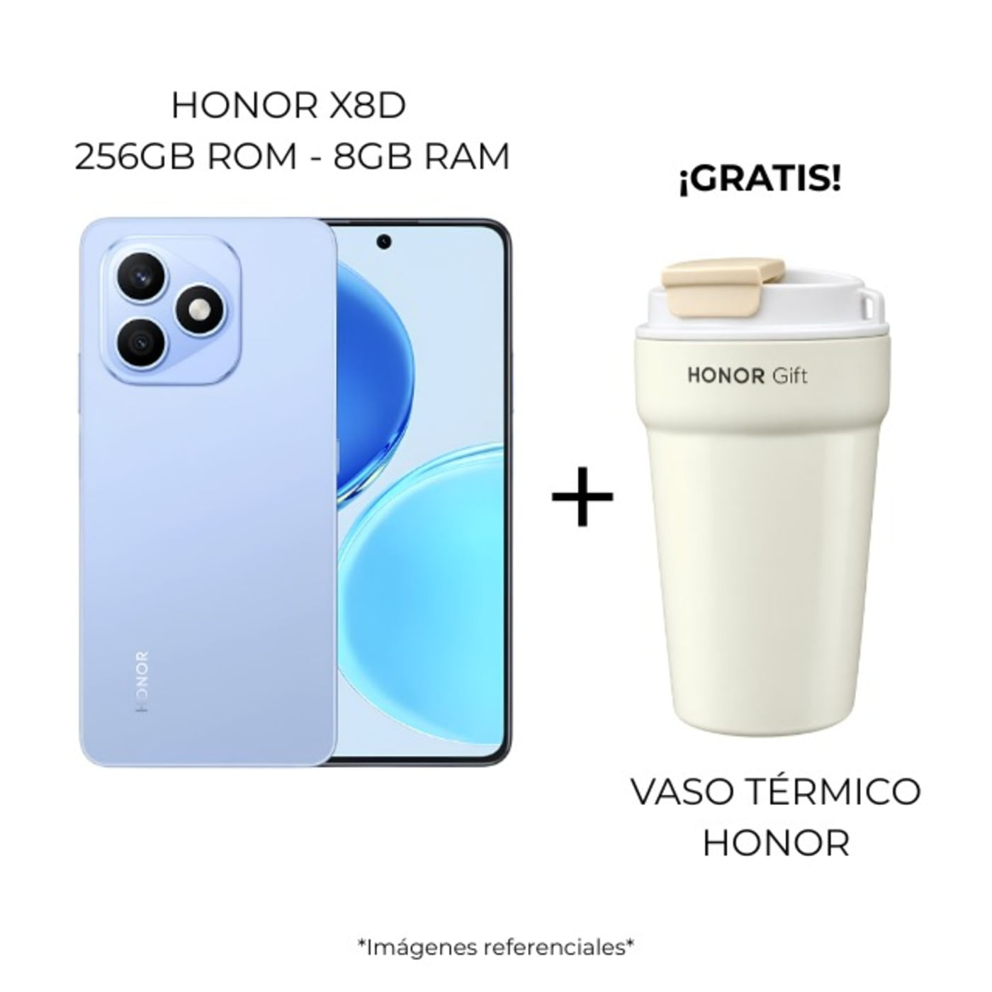 CELULAR HONOR X8D 8GB 256GB AZUL CON VASO TERMICO HONOR