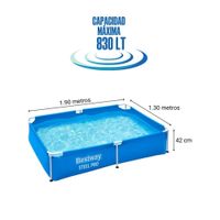 Piscina Estructural Rectangular 830 litros 190x130x42cm Bestway