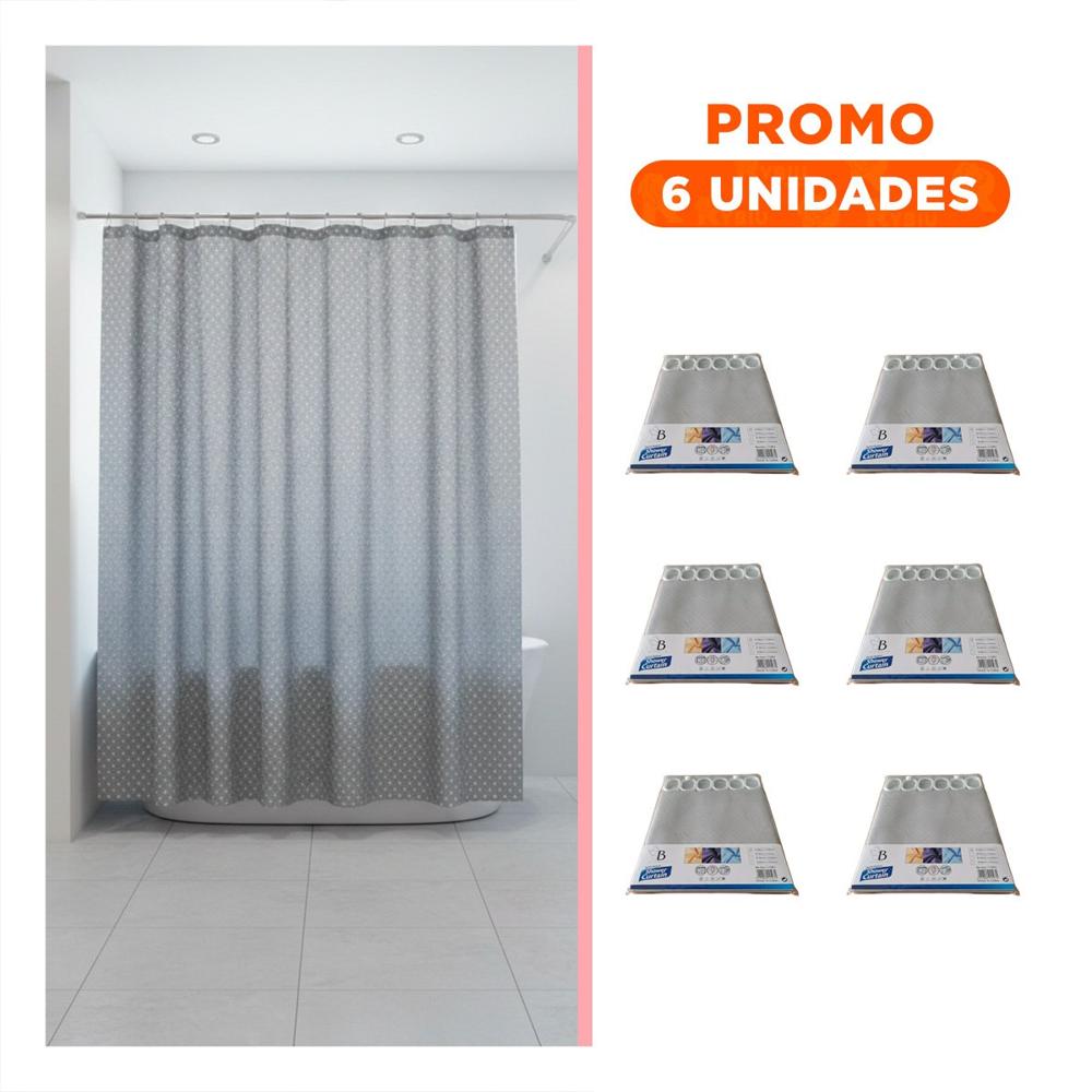 Pack6 Panel con Patron Triangulos destinado a Ducha Plomo 180x180cm Y Regalo Sticker