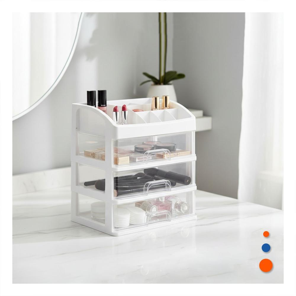 Organizador con Estructura Funcional para Escritorio Rosado 
