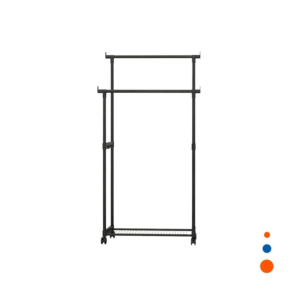 Rack Colgador Doble de Ropa Negro de Alta Calidad para Mantener Ordenado YRegalo Sticker