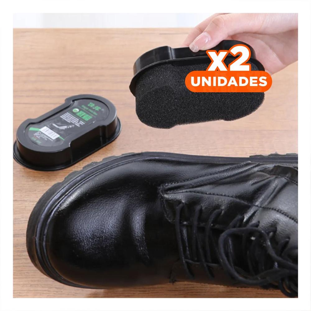 Pack2 Pulidor Negro 6.5x10.5cm para Zapatos Rapido y Facil de Aplicar