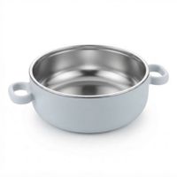 Bowl de Acero con Funda de Silicona Plomo 13.5 cm