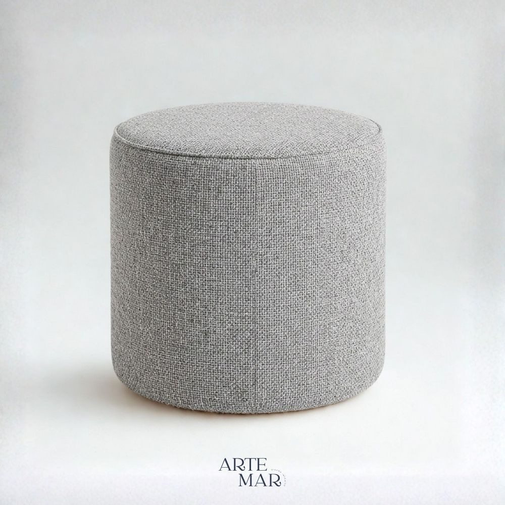 Puff Verona Redondo en Color Gris