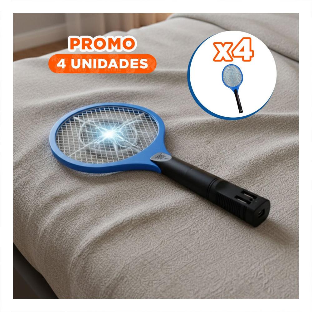 Pack4 Dispositivo Mosquitera Azul Mango Negro para Casa y Control de Insectos Y Papel Regalo