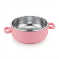 Bowl de Acero con Funda de Silicona Fucsia 13.5 cm