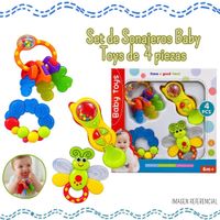 SET DE SONAJEROS BABY TOYS  4 PIEZAS