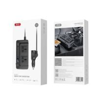 Inversor de Corriente para Cigarrera 200W  con 2 Tomas AC, 2 Puertos USB y USB-C
XO-CZ011