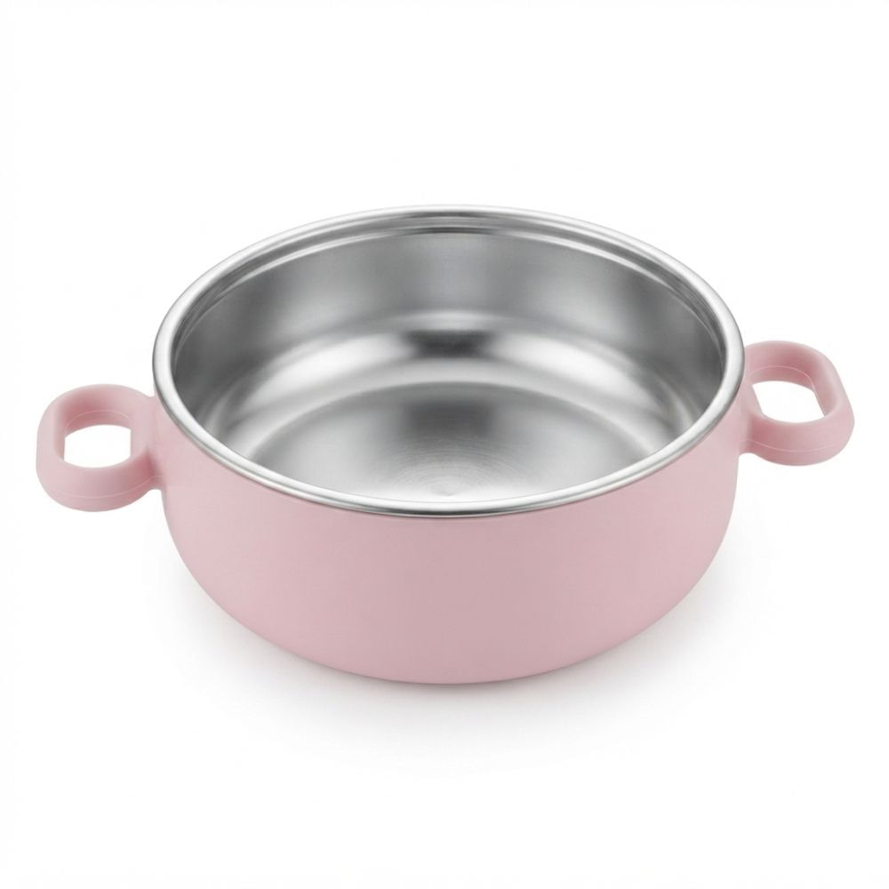 Bowl de Acero con Funda de Silicona Palo Rosa 13.5 cm