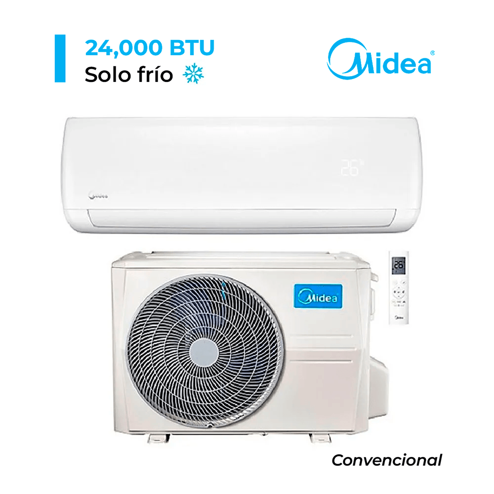 Aire Acondicionado Midea Split De 24000 BTU Convencional Frío Solo