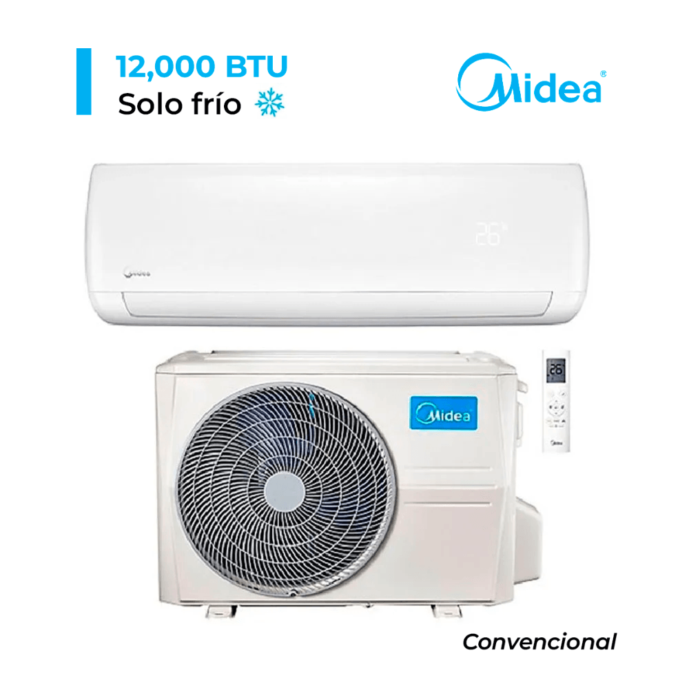 Aire Acondicionado Midea Split De 12000 BTU Convencional Frío Solo