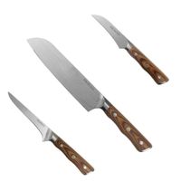 PISU CUCHILLOS - Pack Santoku + Cuchillo Pelador + Cuchillo Deshuesador