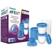 Set de 10 vasos AVENT para el almacenamiento de la leche materna