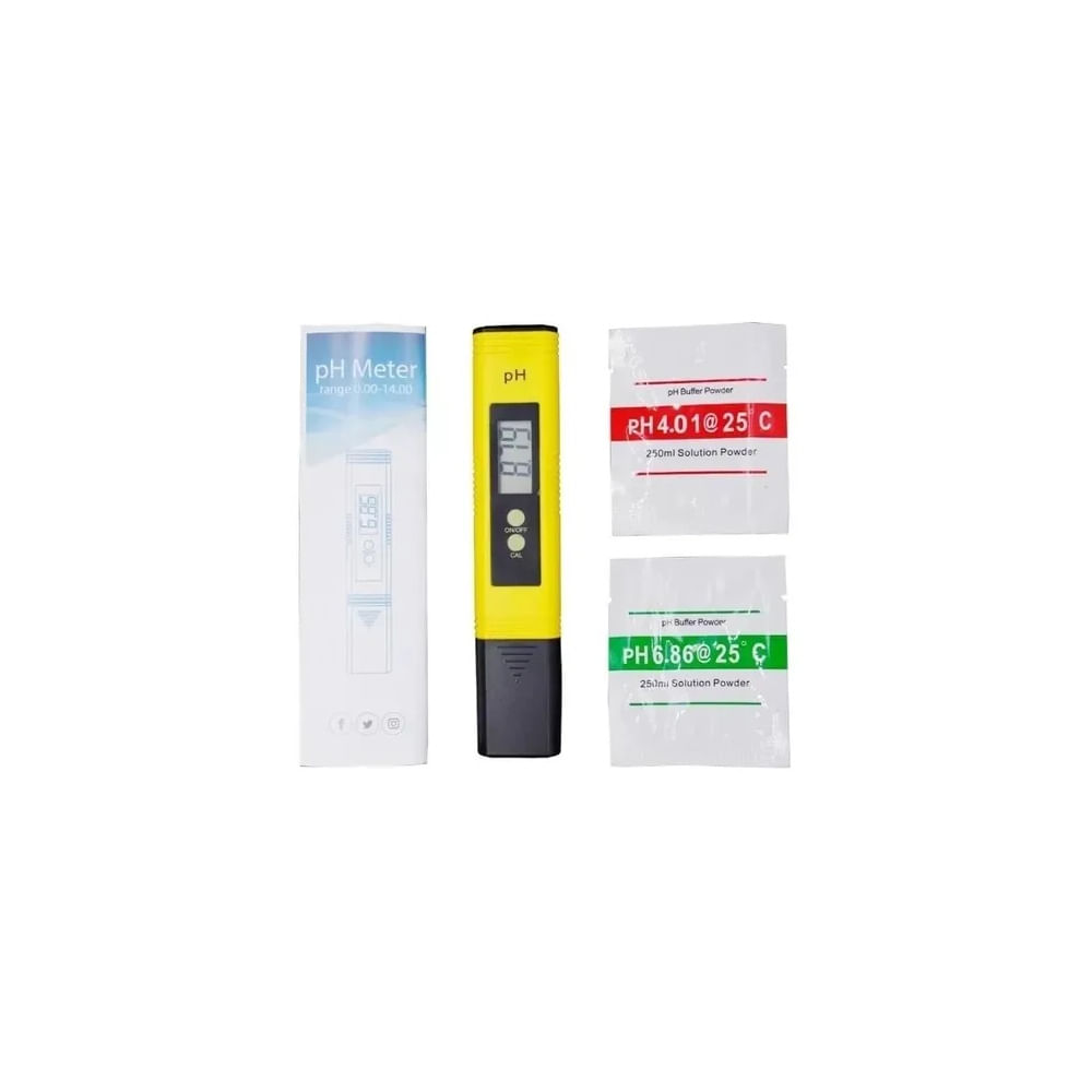 Medidor de pH potenciómetro calidad de agua Amarillo
